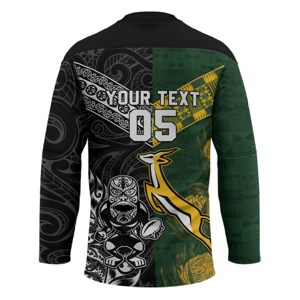 Custom Rugby New Zealand South Africa Hockey Jersey Maori Tiki Springboks Together