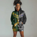 Custom Rugby New Zealand South Africa Hoodie Dress Maori Tiki Springboks Together