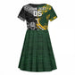Custom Rugby New Zealand South Africa Kid Short Sleeve Dress Maori Tiki Springboks Together
