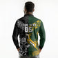 Custom Rugby New Zealand South Africa Long Sleeve Polo Shirt Maori Tiki Springboks Together