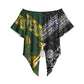 Custom Rugby New Zealand South Africa Off Shoulder Wrap Waist Top Maori Tiki Springboks Together