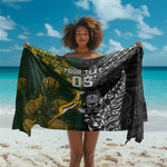 Custom Rugby New Zealand South Africa Sarong Maori Tiki Springboks Together