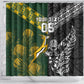 Custom Rugby New Zealand South Africa Shower Curtain Maori Tiki Springboks Together
