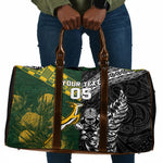 Custom Rugby New Zealand South Africa Travel Bag Maori Tiki Springboks Together