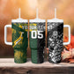 Custom Rugby New Zealand South Africa Tumbler With Handle Maori Tiki Springboks Together