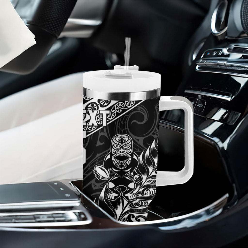 Custom Rugby New Zealand South Africa Tumbler With Handle Maori Tiki Springboks Together
