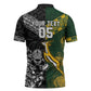 Custom Rugby New Zealand South Africa Zipper Polo Shirt Maori Tiki Springboks Together