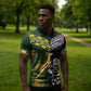 Custom Rugby New Zealand South Africa Zipper Polo Shirt Maori Tiki Springboks Together