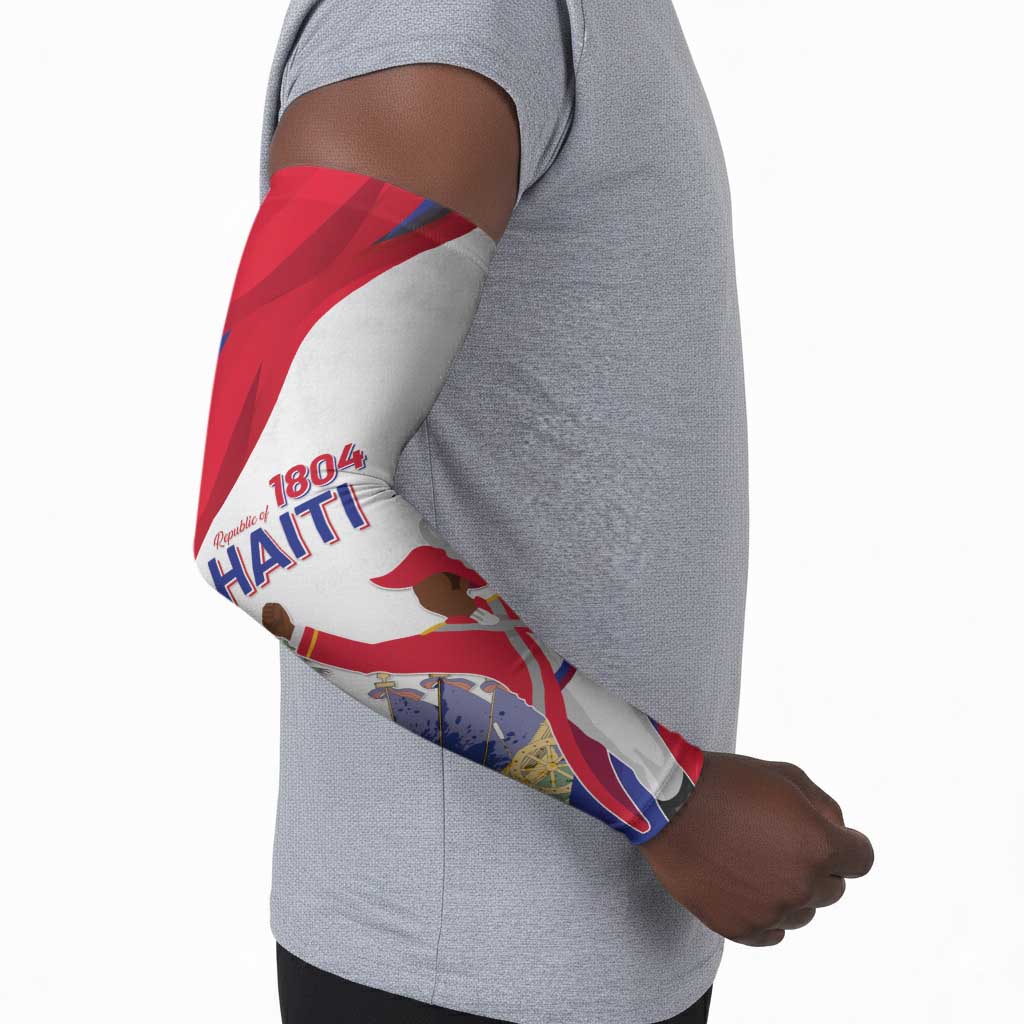 Personalised Haiti 222nd Anniversary Independence Day Arm Sleeves