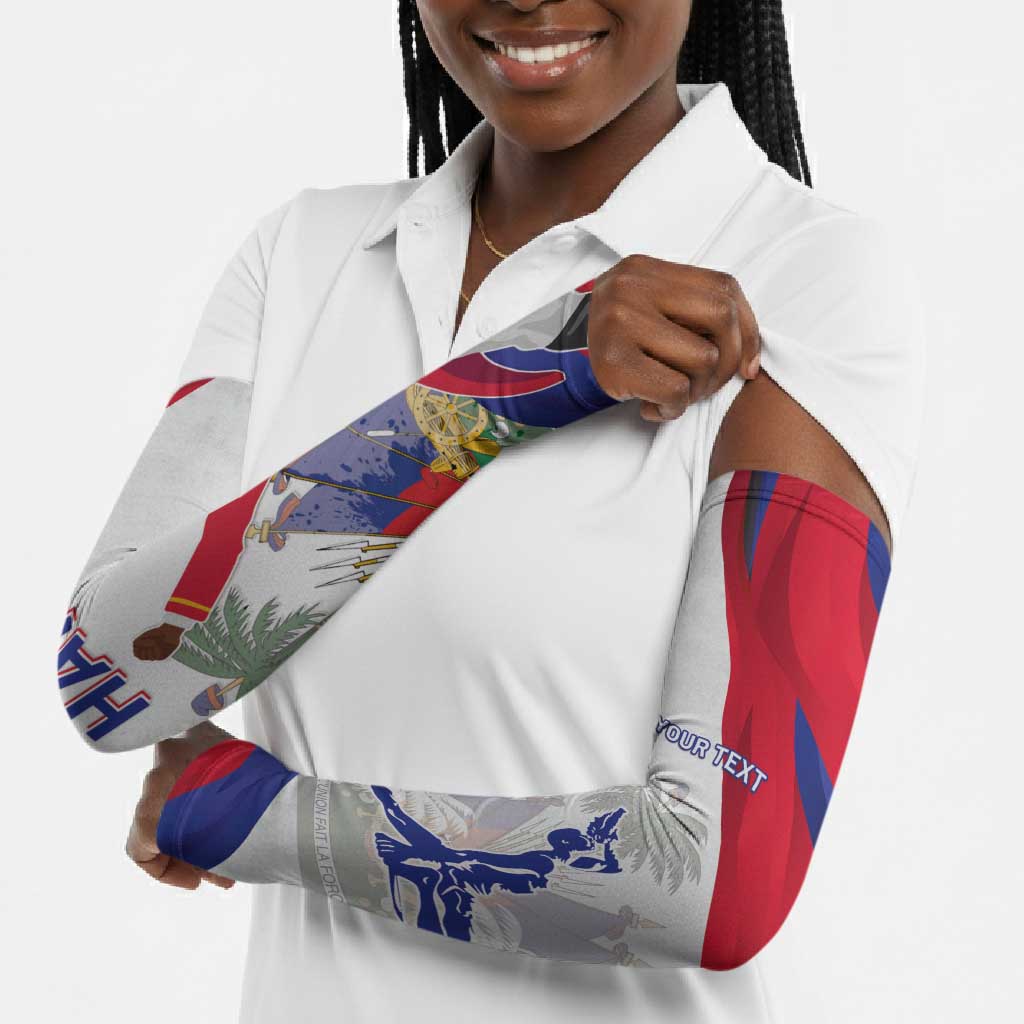 Personalised Haiti 222nd Anniversary Independence Day Arm Sleeves