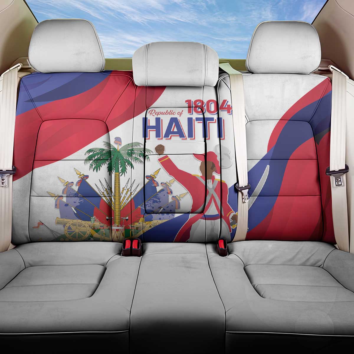 Haiti 222nd Anniversary Independence Day Back Car Seat Cover - African Pride