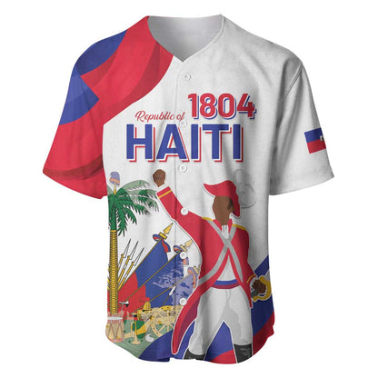 Personalised Haiti 222nd Anniversary Independence Day Baseball Jersey - African Pride