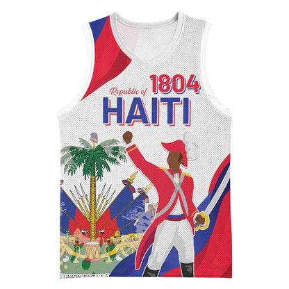 Personalised Haiti 222nd Anniversary Independence Day Basketball Jersey - African Pride