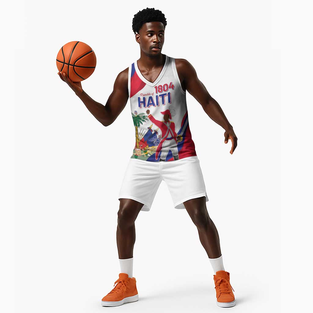 Personalised Haiti 222nd Anniversary Independence Day Basketball Jersey - African Pride