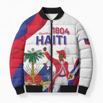 Personalised Haiti 222nd Anniversary Independence Day Bomber Puffer Jacket