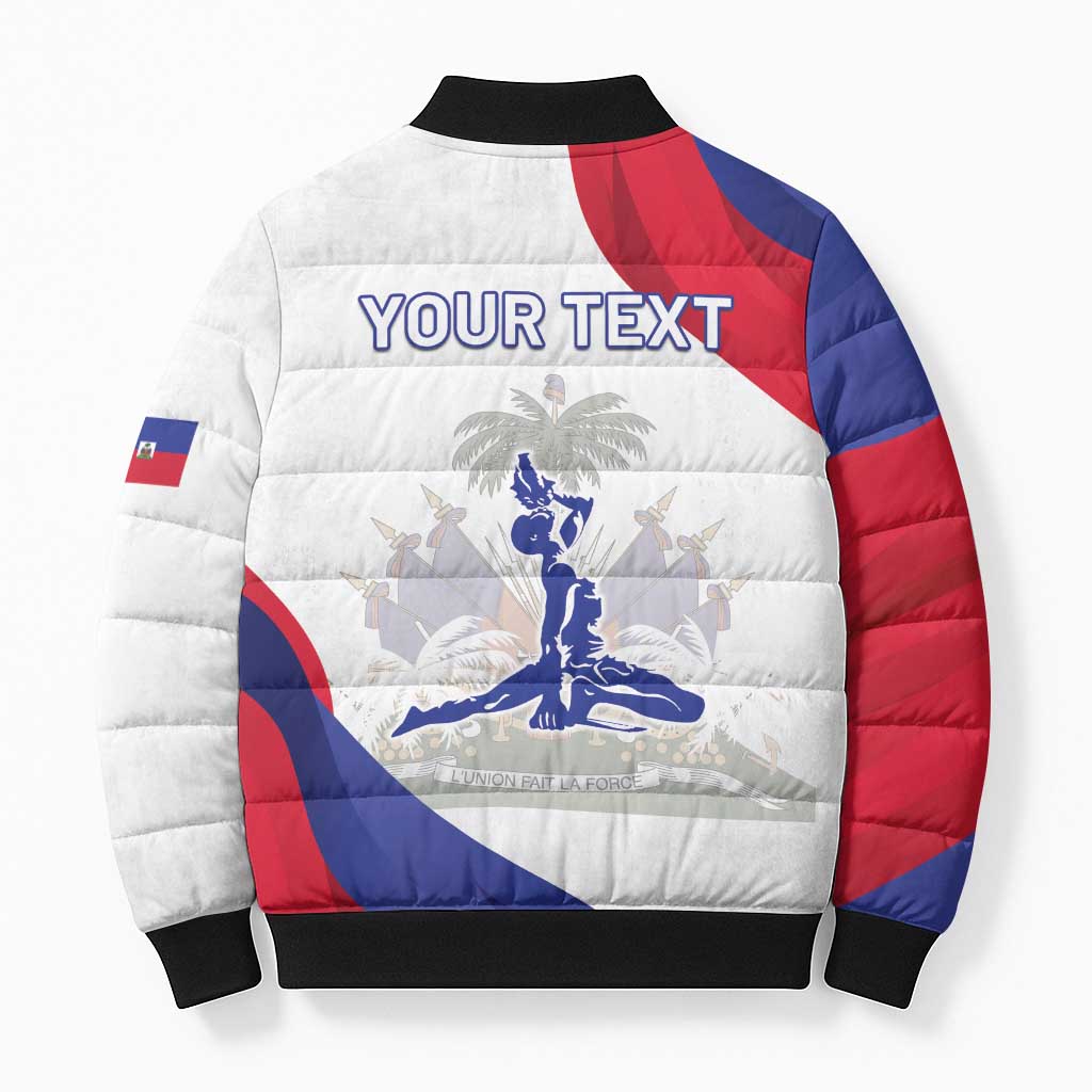 Personalised Haiti 222nd Anniversary Independence Day Bomber Puffer Jacket