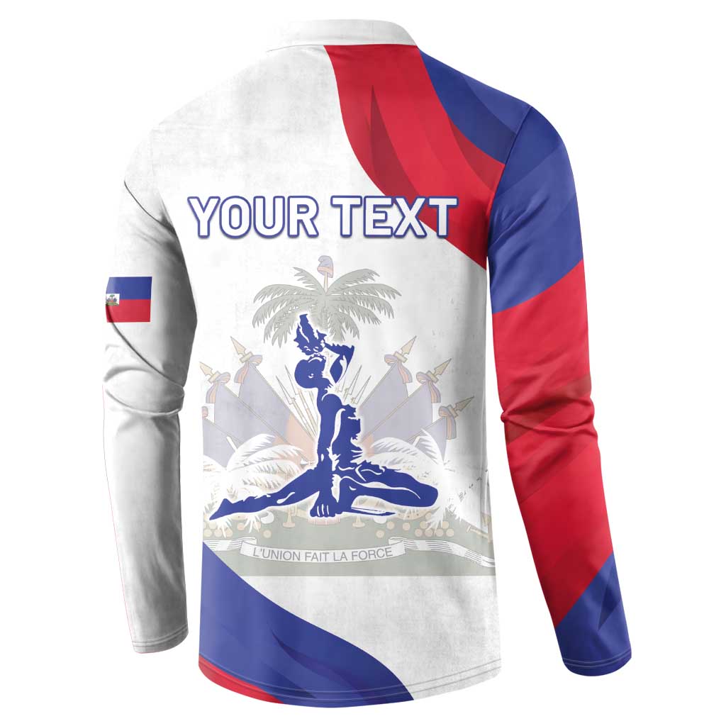 Personalised Haiti 222nd Anniversary Independence Day Button Sweatshirt