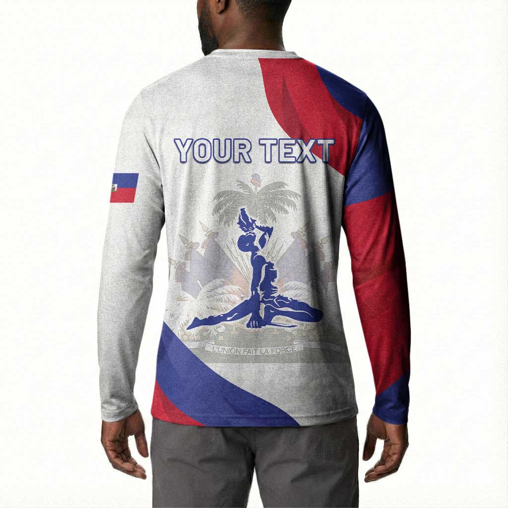 Personalised Haiti 222nd Anniversary Independence Day Button Sweatshirt