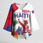 Personalised Haiti 222nd Anniversary Independence Day Kimono Sleeve Blouse