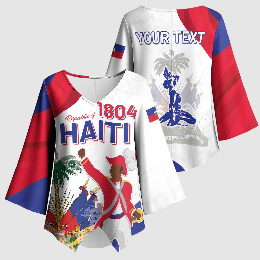 Personalised Haiti 222nd Anniversary Independence Day Kimono Sleeve Blouse