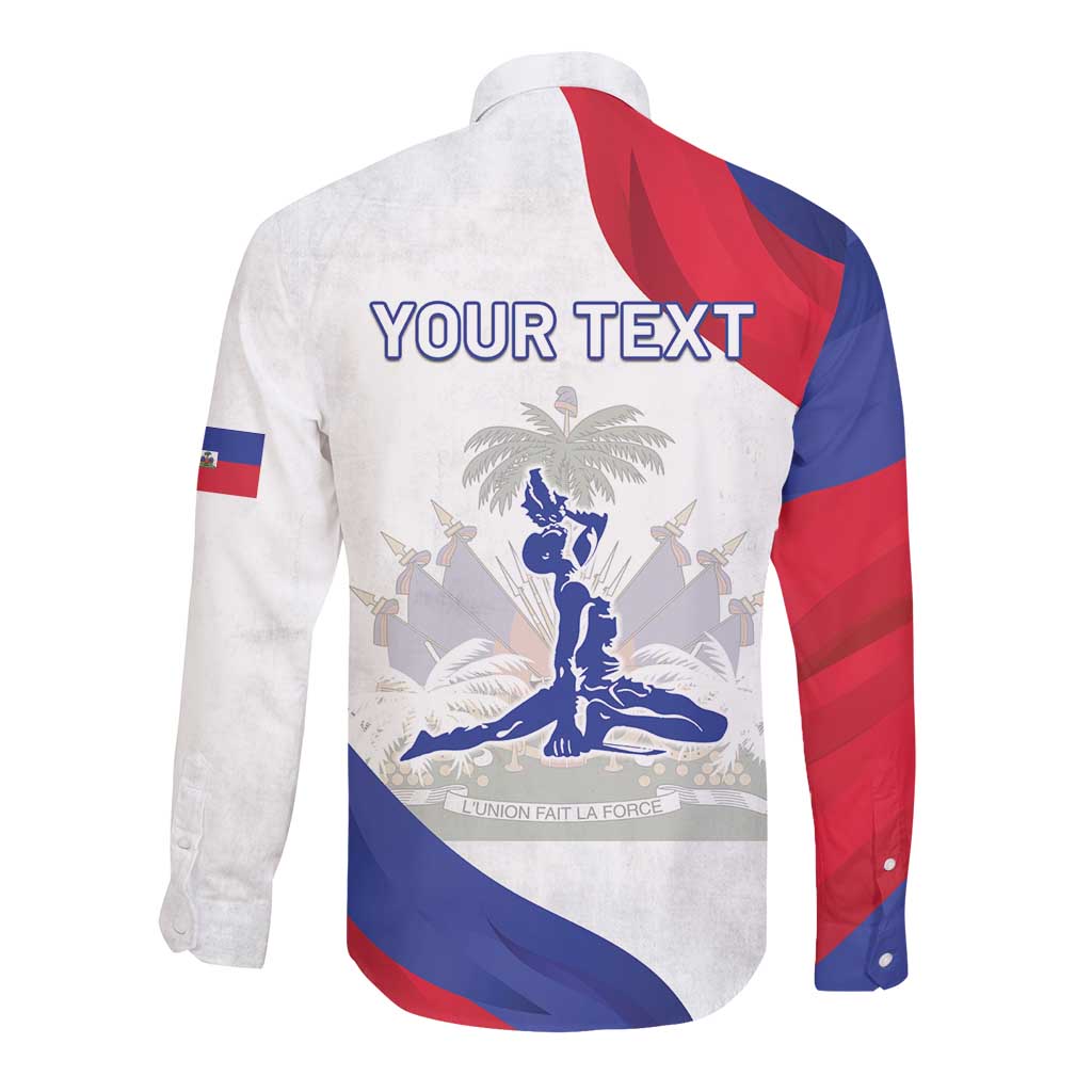 Personalised Haiti 222nd Anniversary Independence Day Long Sleeve Button Shirt - African Pride