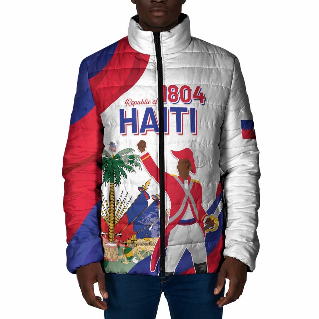 Personalised Haiti 222nd Anniversary Independence Day Padded Jacket