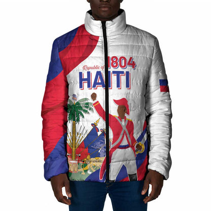 Personalised Haiti 222nd Anniversary Independence Day Padded Jacket