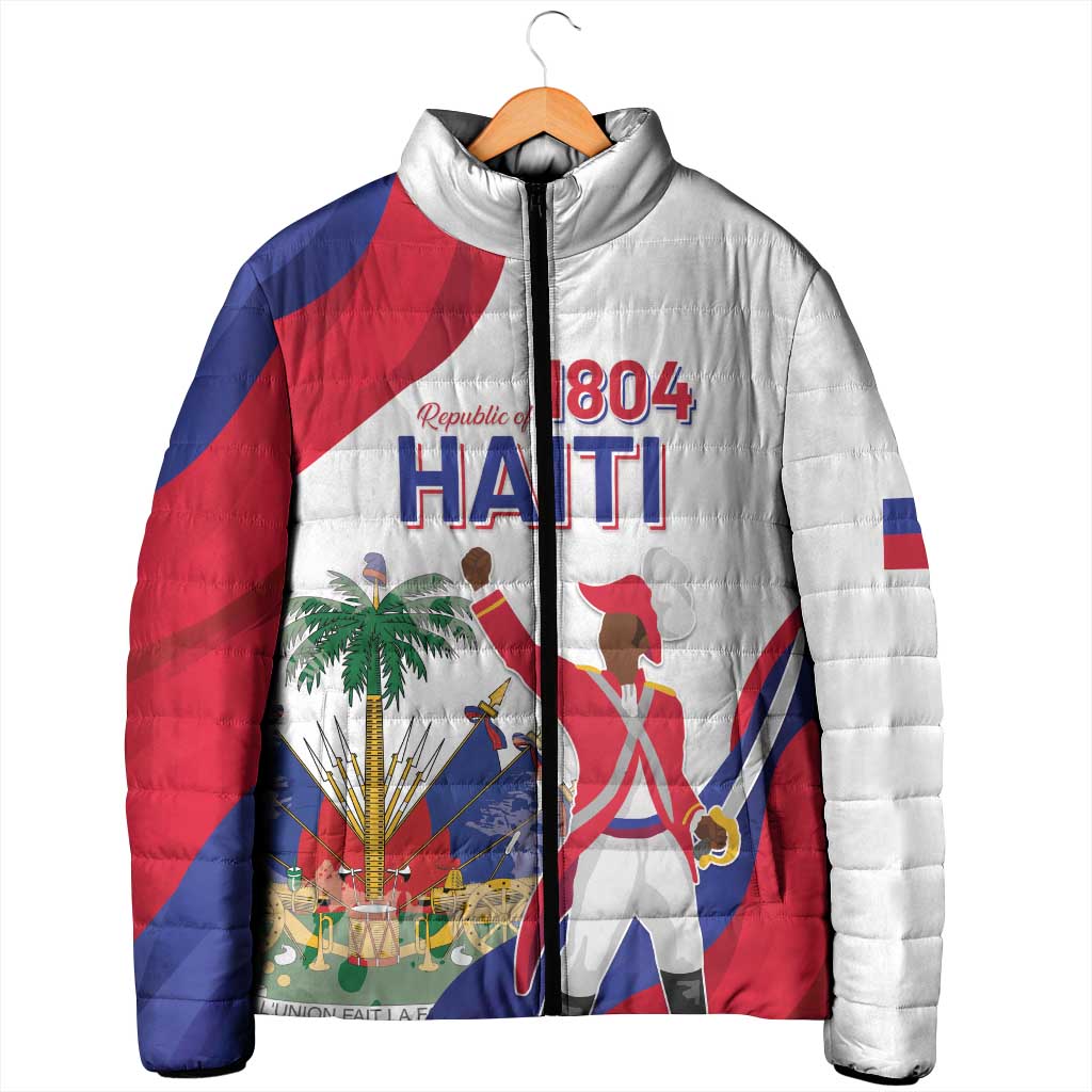 Personalised Haiti 222nd Anniversary Independence Day Padded Jacket