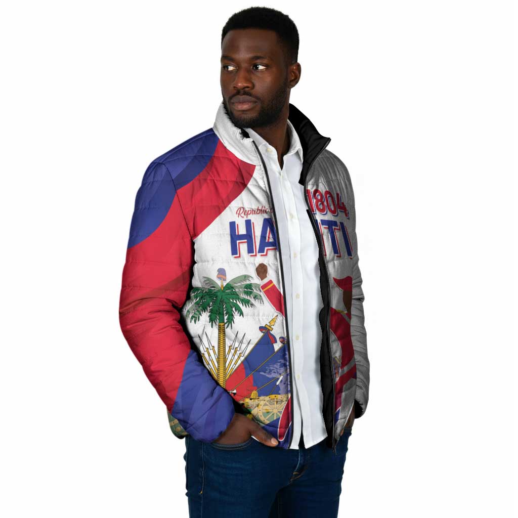 Personalised Haiti 222nd Anniversary Independence Day Padded Jacket