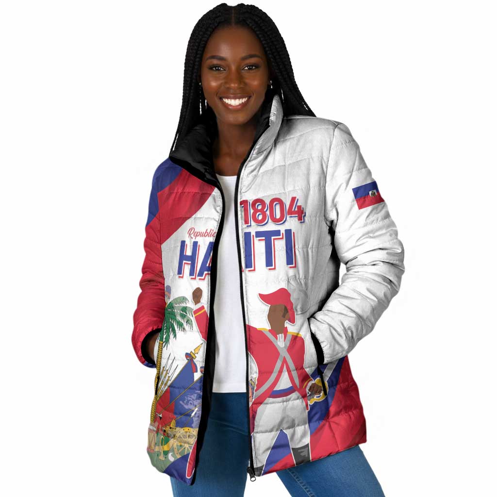 Personalised Haiti 222nd Anniversary Independence Day Padded Jacket