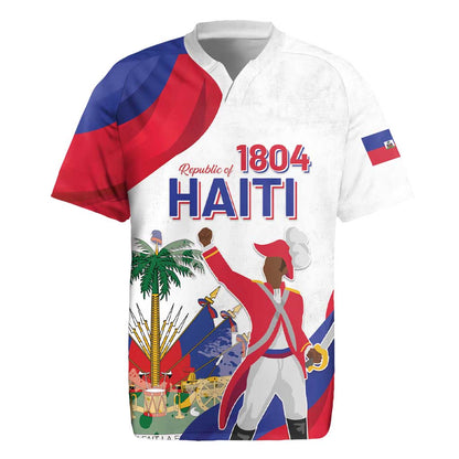 Personalised Haiti 222nd Anniversary Independence Day Rugby Jersey - African Pride