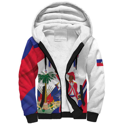 Personalised Haiti 222nd Anniversary Independence Day Sherpa Hoodie - African Pride