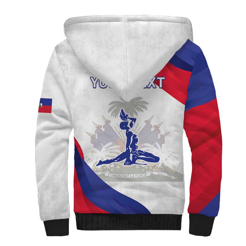 Personalised Haiti 222nd Anniversary Independence Day Sherpa Hoodie - African Pride