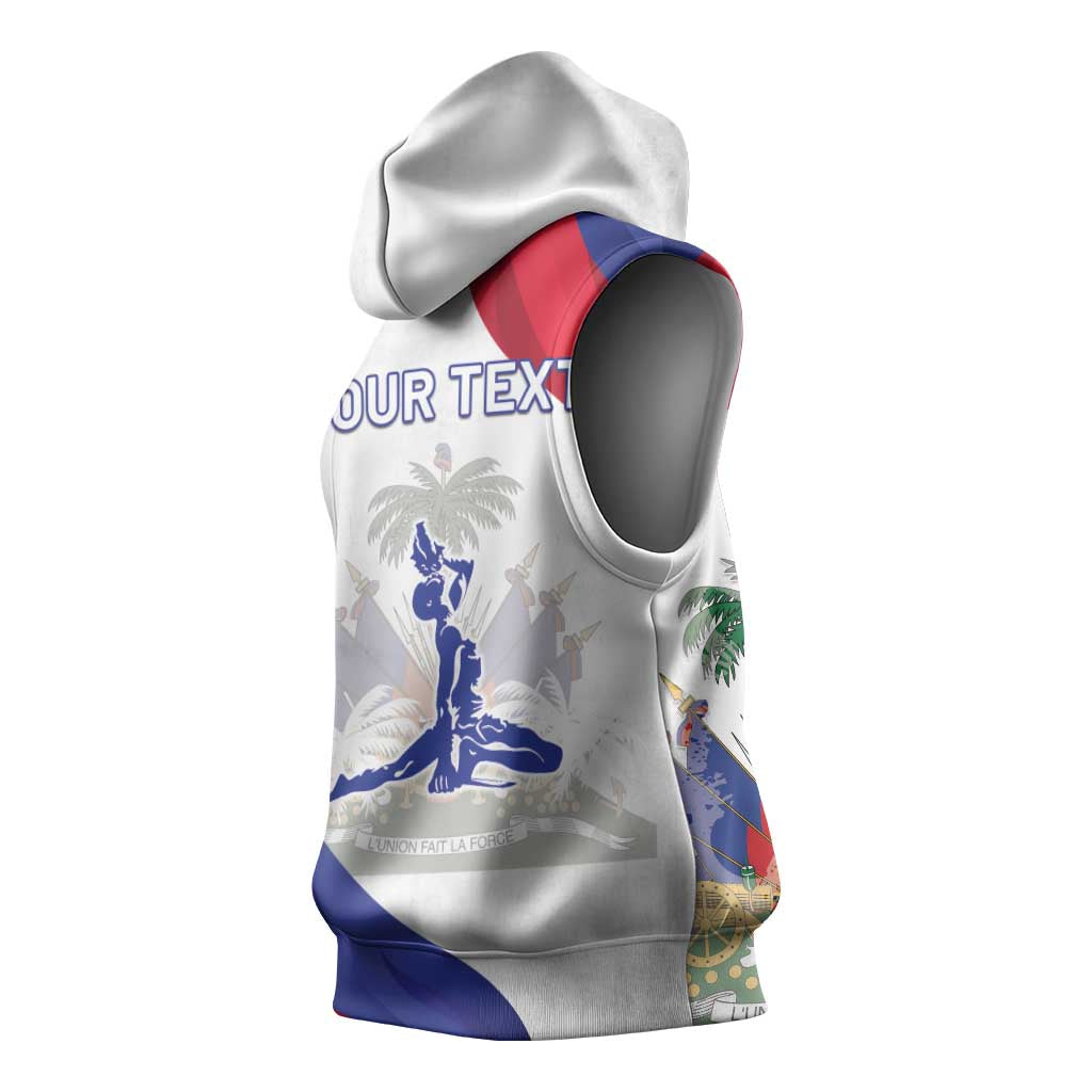 Personalised Haiti 222nd Anniversary Independence Day Sleeveless Hoodie - African Pride