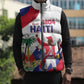 Personalised Haiti 222nd Anniversary Independence Day Sleeveless Puffer Jacket