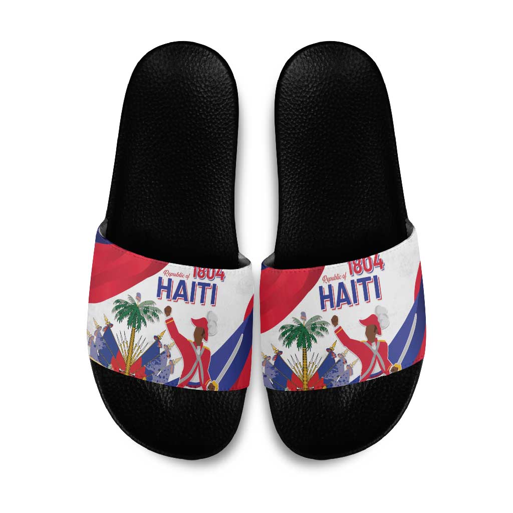 Haiti 222nd Anniversary Independence Day Slide Sandals