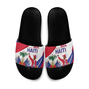 Haiti 222nd Anniversary Independence Day Slide Sandals