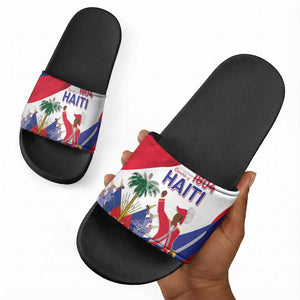 Haiti 222nd Anniversary Independence Day Slide Sandals
