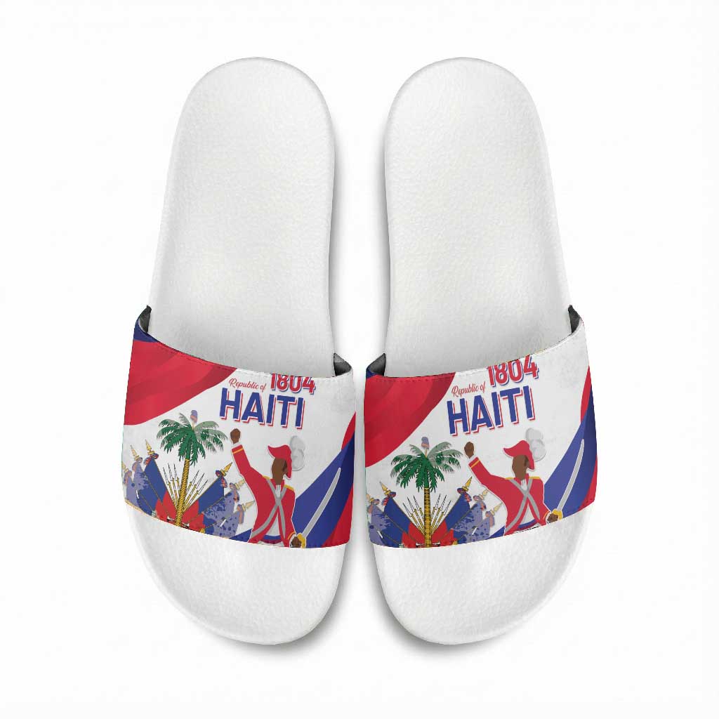 Haiti 222nd Anniversary Independence Day Slide Sandals