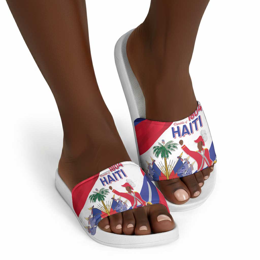 Haiti 222nd Anniversary Independence Day Slide Sandals
