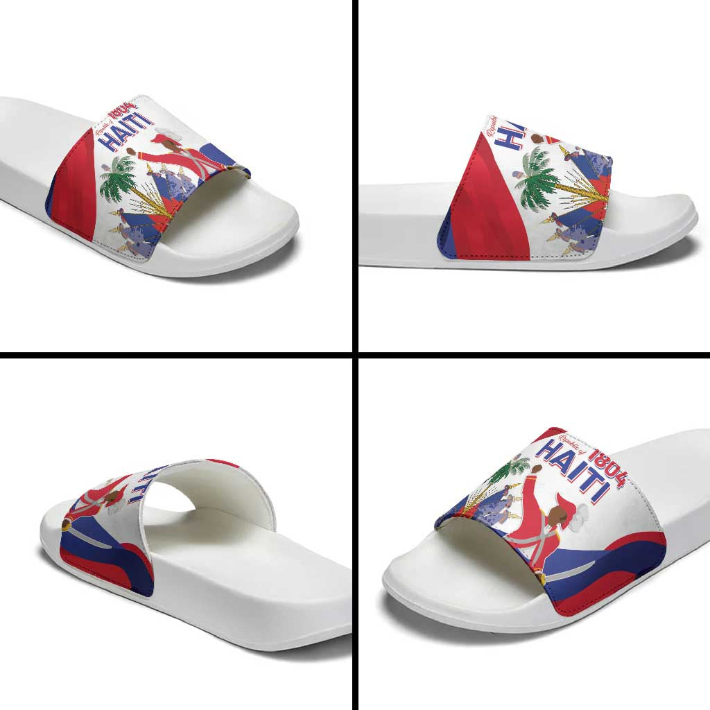 Haiti 222nd Anniversary Independence Day Slide Sandals