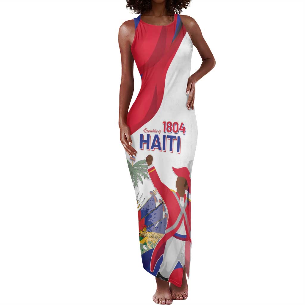 Personalised Haiti 222nd Anniversary Independence Day Tank Maxi Dress - African Pride