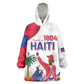 Personalised Haiti 222nd Anniversary Independence Day Wearable Blanket Hoodie - African Pride