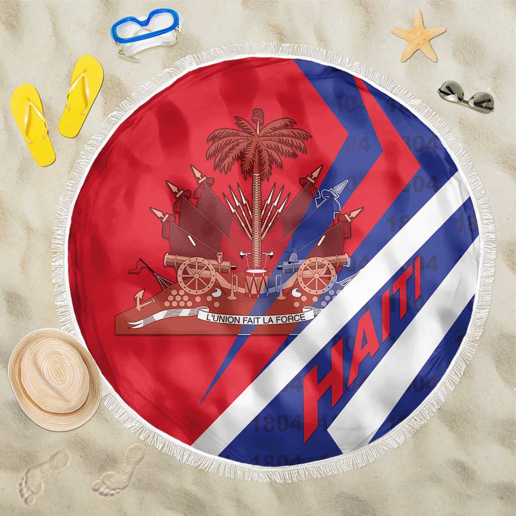 Haiti 1804 Beach Blanket Coat Of Arms Simple Style - African Pride