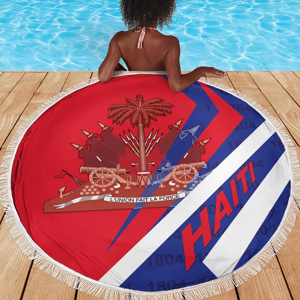 Haiti 1804 Beach Blanket Coat Of Arms Simple Style - African Pride