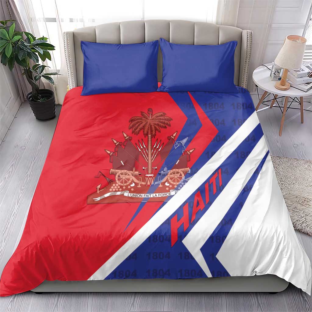 Haiti 1804 Bedding Set Coat Of Arms Simple Style - African Pride