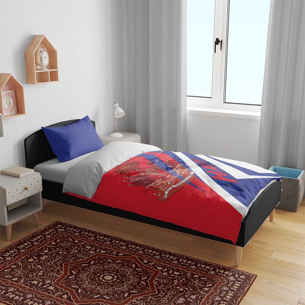 Haiti 1804 Bedding Set Coat Of Arms Simple Style - African Pride