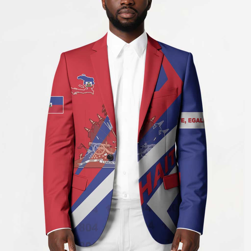 Personalised Haiti 1804 Blazer Coat Of Arms Simple Style