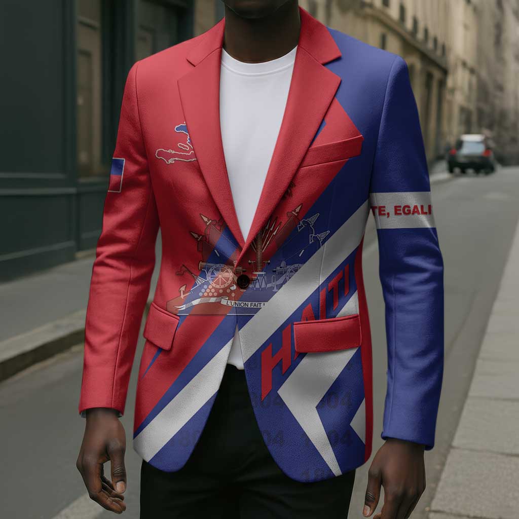 Personalised Haiti 1804 Blazer Coat Of Arms Simple Style