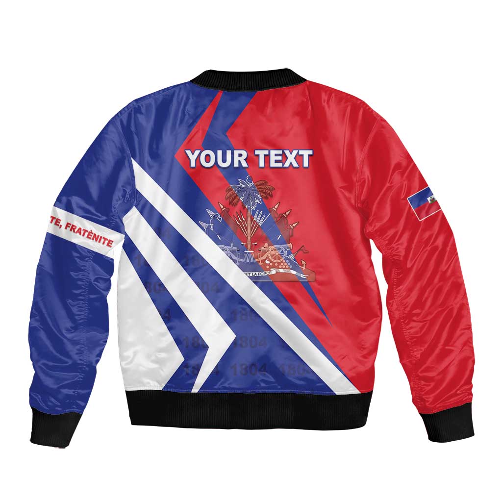 Personalised Haiti 1804 Bomber Jacket Coat Of Arms Simple Style - African Pride